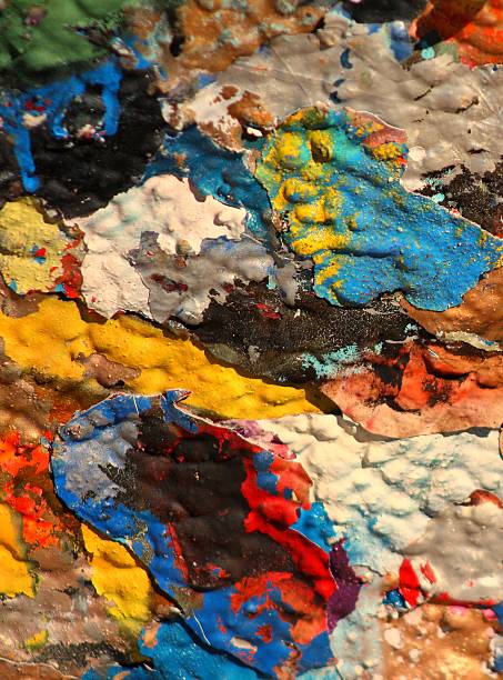 istock Peeling Layers of Bright Acrylic Paint 534321906