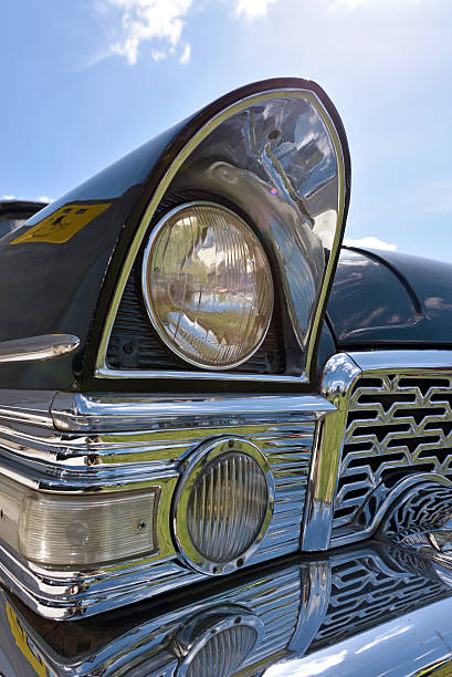 istock Black  vintage car with original headlight. (Identity, 534322310