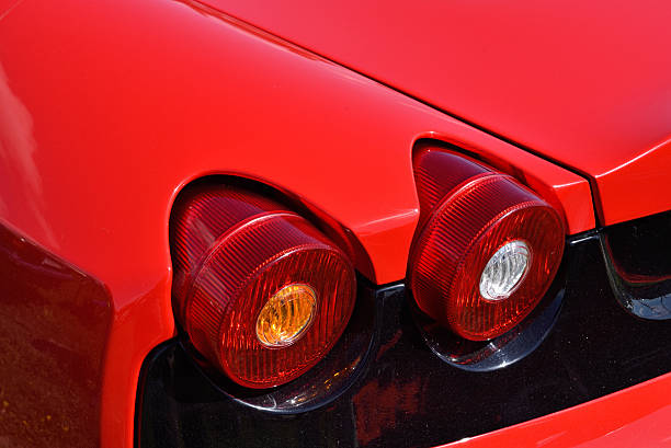 istock Frahemnt luxury car with original headlights stop. (Identity, vi 534322392
