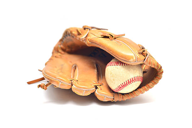 istock Baseball glove and ball isolated on white 534322640