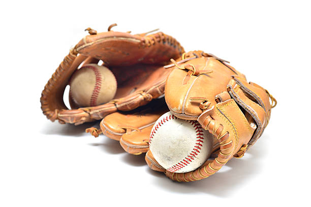 istock Baseball glove and ball isolated on white 534322742