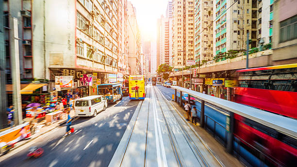 street in hong kong - hennessey road 뉴스 사진 이미지