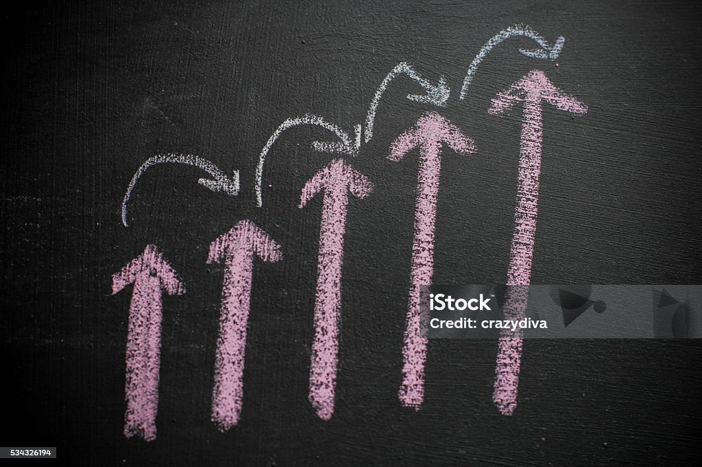 Up and Down syndrome Up and Down syndrome drawn on blackboard. This photo can use as financial background.  Currency Stock Photo