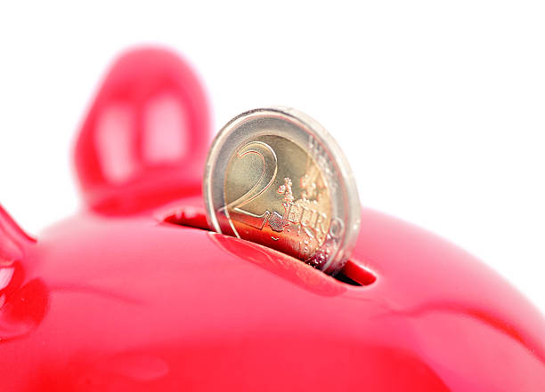 Piggy Bank with Falling Coins 