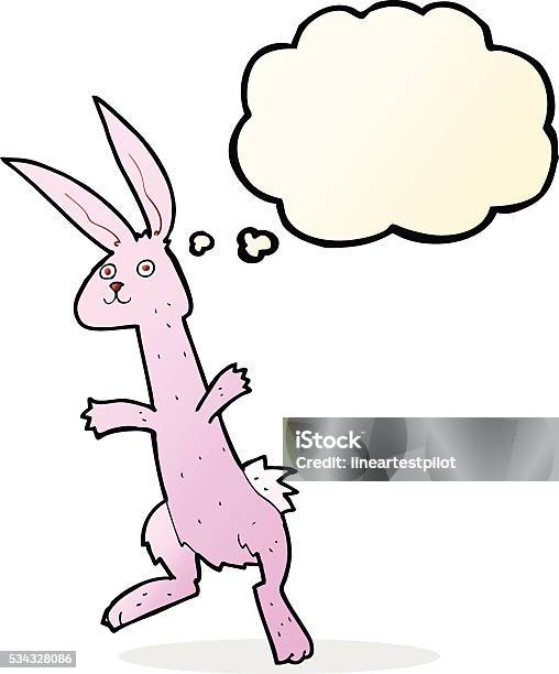 Cartoon Rabbit With Thought Bubble Stock Illustration - Download Image Now - Cheerful, Clip Art, Cultures