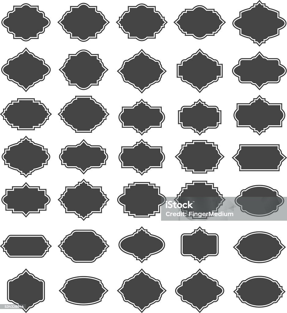 Frame set Box - Container stock vector