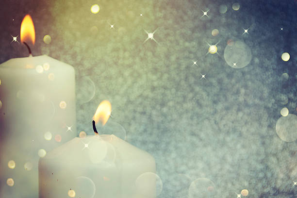 istock Romantic night with candlelight and bokeh background. 534329824