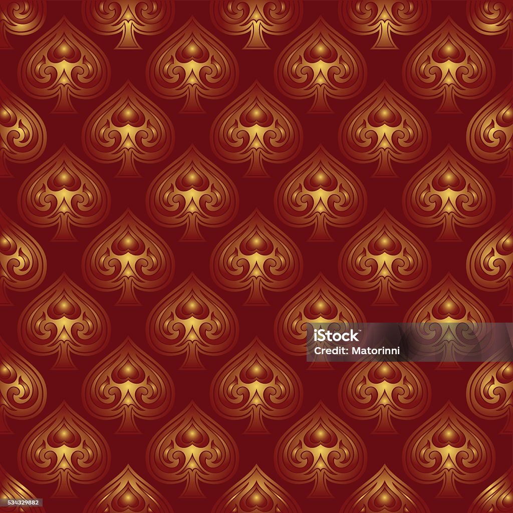 Play Pattern Red Red Pattern With Spades Stock Illustration - Download Image Now ...