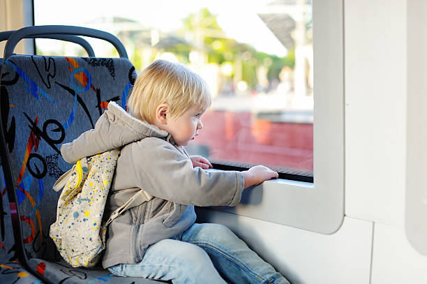 istock Toddler boy in train or tram 534331156