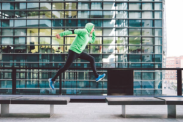 istock Man Running And Jumping, Outdoors Sport Training 534331268