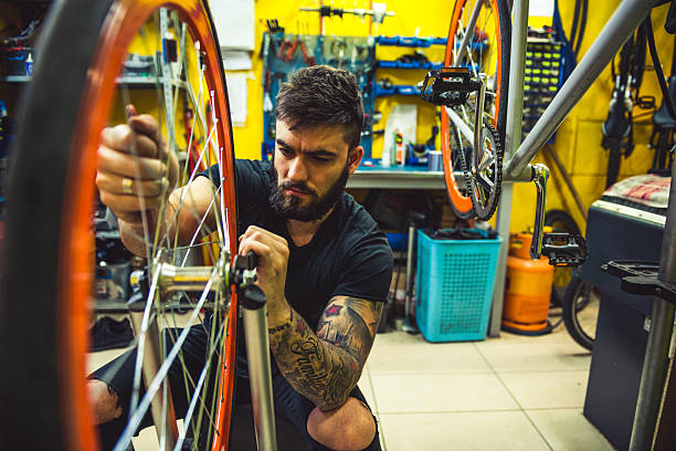 istock Giving bike a good service 534331828