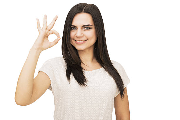 istock Happy young woman isolated on white background 534332286