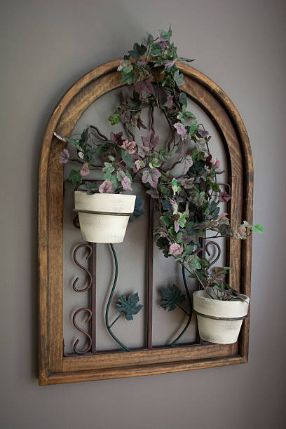 istock Potted Vine Flowers in Window Frame Decor Perspective View 534333502