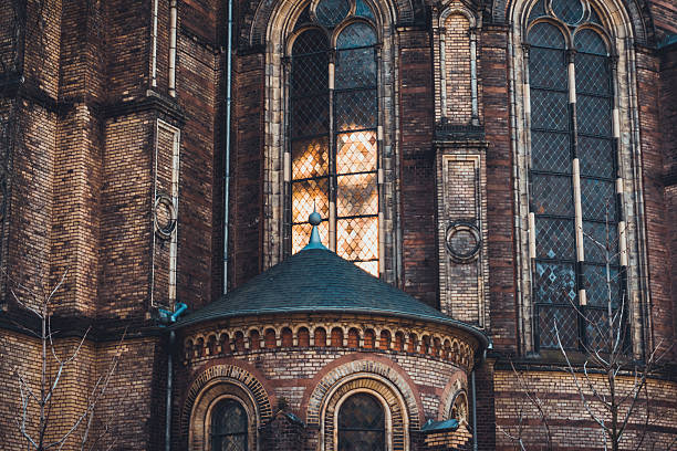 detailed window of church at berlin, germany