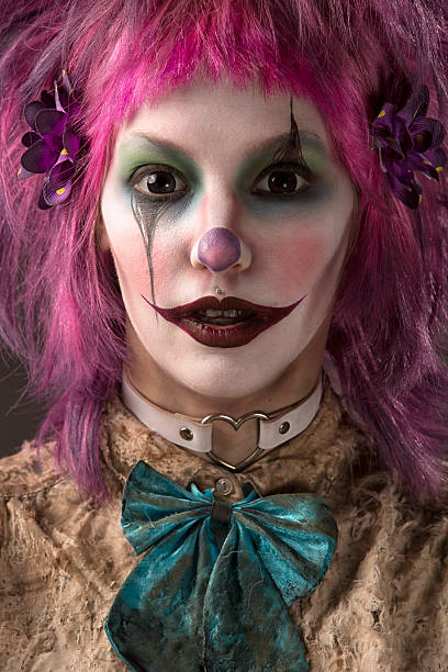 istock Creepy Female Clown portrait 534335466