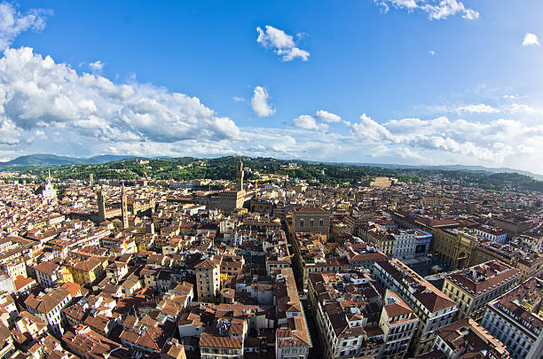 istock Aerial panoramic view of Florence from a tower, Tuscany 534361327
