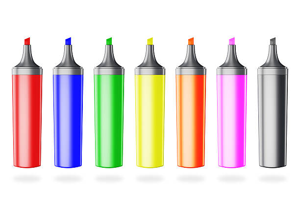 istock Set of colored markers without caps. 534363309
