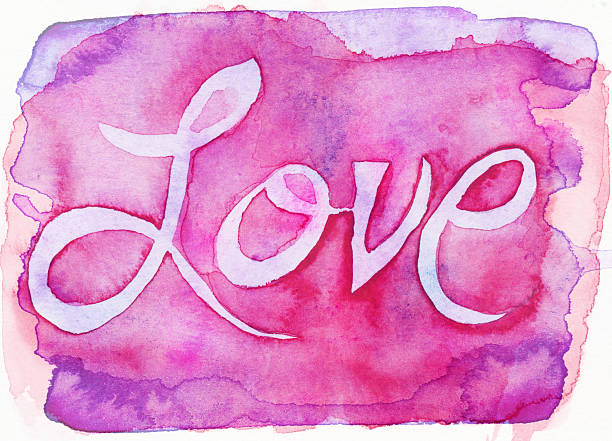 istock LOVE on a watercolor background 534363575
