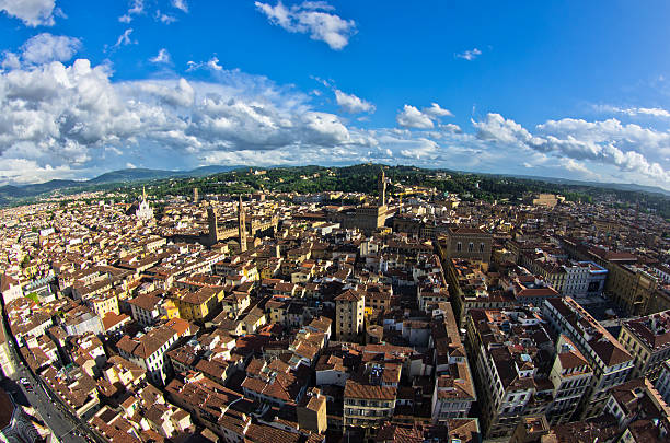 istock Aerial panoramic view of Florence from a tower, Tuscany 534363579
