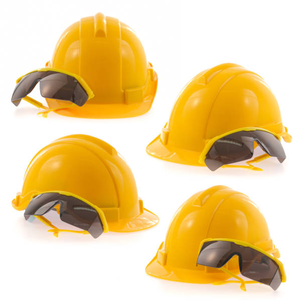istock Helmet and Safety glasses set 534363889
