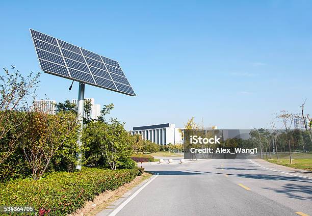 Solar Panel Produces Green Environmentally Friendly Energy From The Sun Stock Photo - Download Image Now