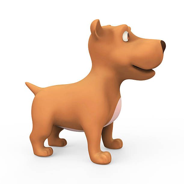 istock 3d Side view of a cute puppy dog 534364917
