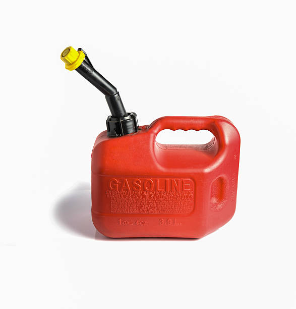 istock Red gasoline Canister on a white background. 534365439