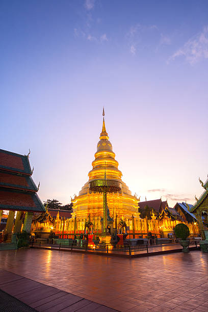 istock The golden pagoda, Wat Prathat Haripunchai. 534367343