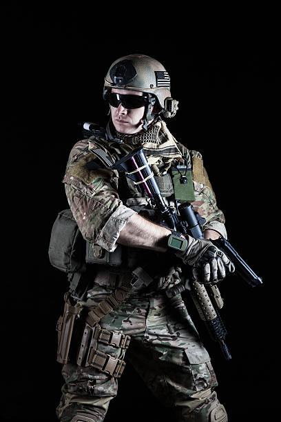 istock United States Army ranger with pistol 534368441