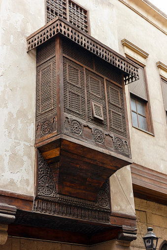 Mashrabiya, árabe término a un tipo de oriel ventana) photo