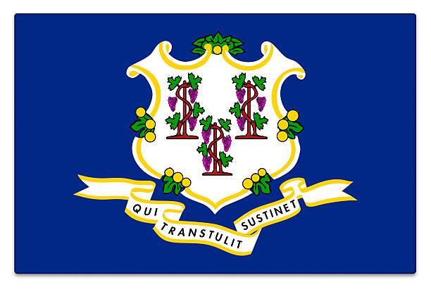 istock Gloss flag of Connecticut on white 534370967