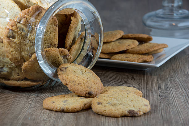 печенье - jar apple biscuit napkin стоковые фото и изображения