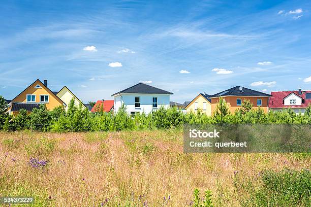 Village Mit Vielen Familien Homes Stockfoto und mehr Bilder von Einfamilienhaus - Einfamilienhaus, Vorort-Wohnsiedlung, Wiese