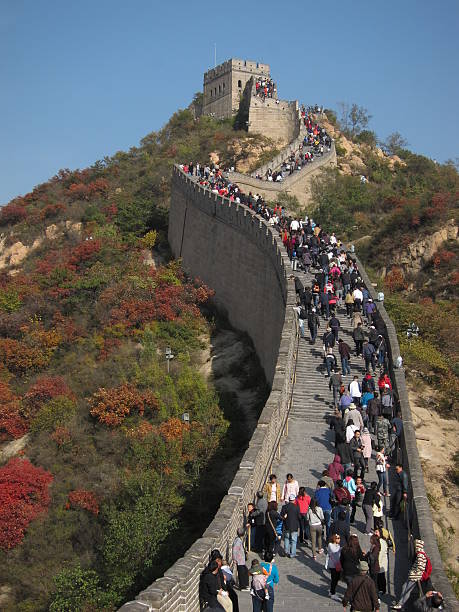 istock Crowd tourist visit BaDaLing Great Wall in autumn 534385280