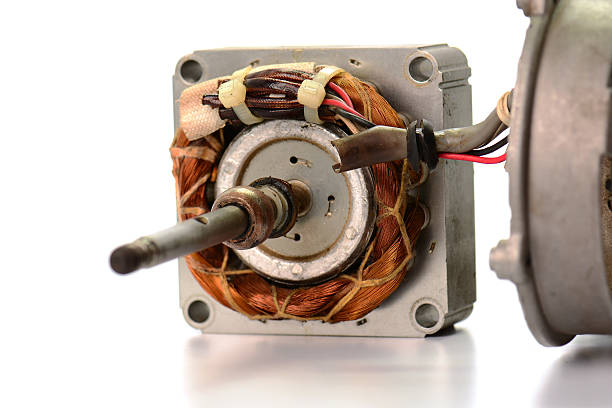 istock copper coil of electrical motor Isolated on white 534386192