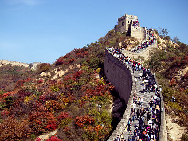 istock Crowd tourist visit BaDaLing Great Wall in autumn 534386352