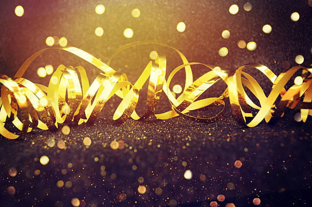 istock Party Background with lights and serpentine 534386720
