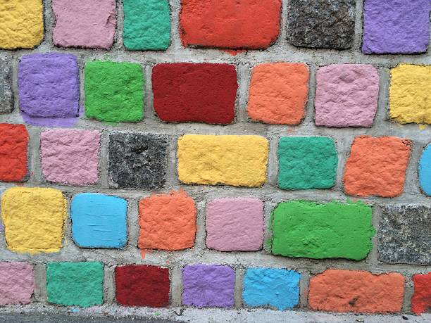istock The concrete surface painted with colors 534395868