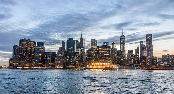 istock Epic New York City Manhattan skyline during sunset 534396560