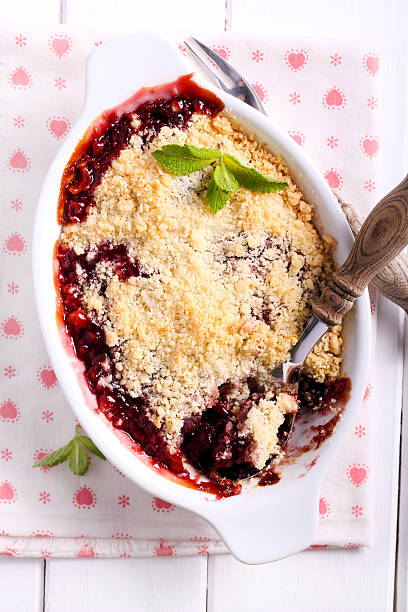 istock Berry crumble cake in a tin 534404296