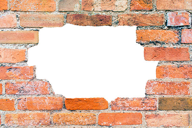 istock Hole in an Old Weathered Brick Wall 534410798