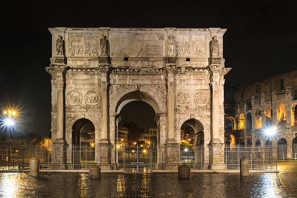 Arch of Constantine at night, Rome, Italy