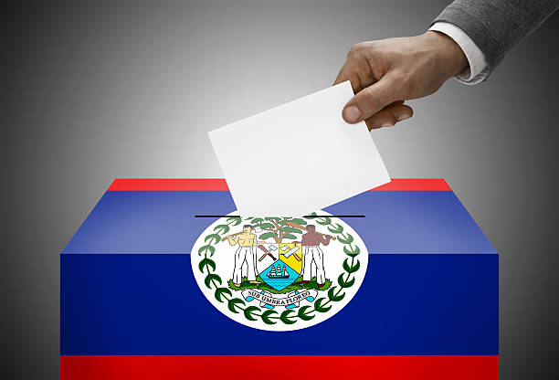 istock Ballot box painted into national flag colors - Belize 534420271