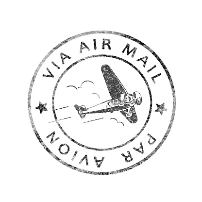 Historic Postmark Air mail / Par Avion, isolated