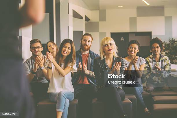 Students At The Lecture Stock Photo - Download Image Now - Mental Health Professional, Dark, Individuality