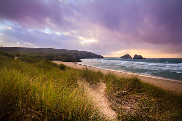 istock Holywell bay spectacular sunset 534425165