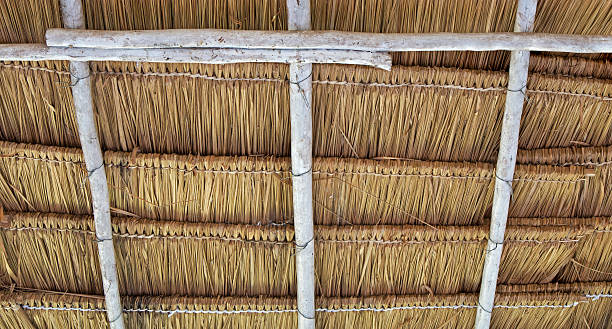 istock Roof made of leaves. 534425167