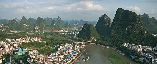 the city of yangshuo,guangxi province the city of yangshuo,guangxi province china yangshuo stock pictures, royalty-free photos & images