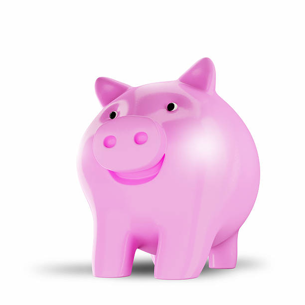 istock Pink piggy bank isolated over a white background 534428069