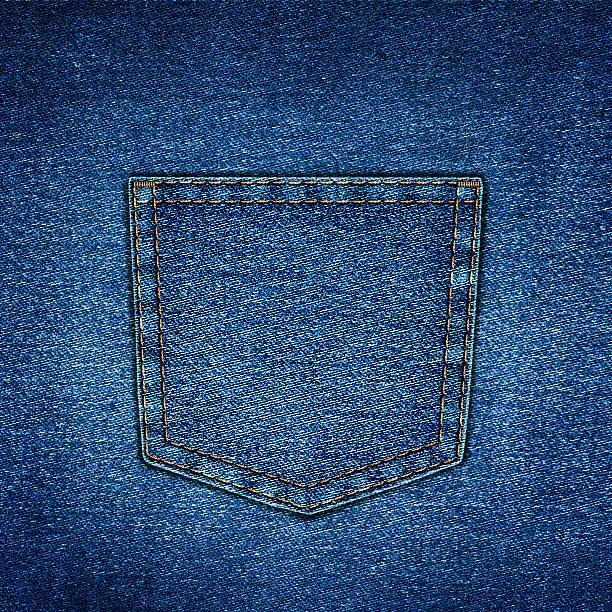 Photo of background simple denim with pocket close-up
